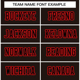 Custom Brown Black-Red Classic Style Authentic Football Jersey